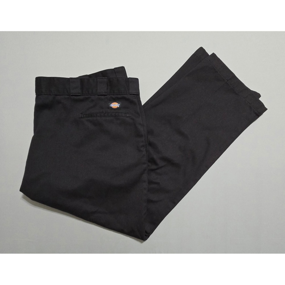 Dickies 874 Work Pants Mens 48x30 Black Original Fit Straight Leg Twill Trousers
